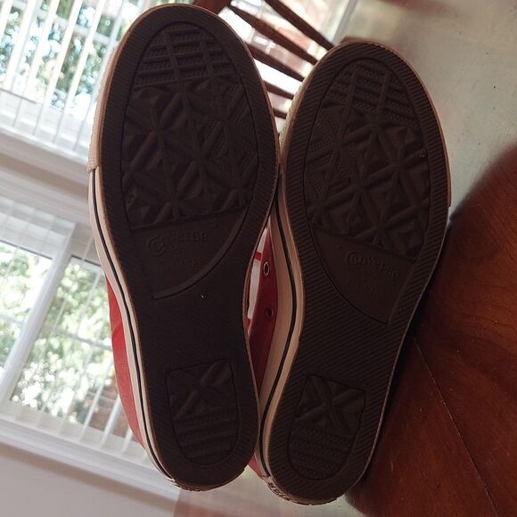 CONVERSE WEDGE ALL STAR CHUCK TAYLOR DISTRESSED RED  Sz 9 - Picture 6 of 8